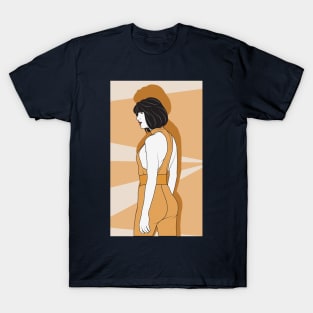 Short Hair Lady Vintage Pop Art T-Shirt